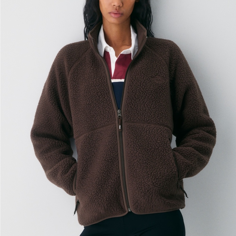 Polartec thermal pro raglan mock neck zip up hoodie